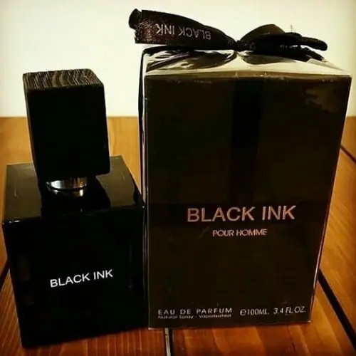 ادکلن BLACK INK FRAGRANCE WORLD ادکلن لالیک مشکی فرگرانس وورد